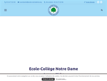 Tablet Screenshot of ecole-notredame.org